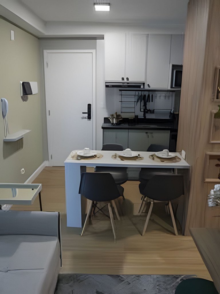 APTO 2Q Moderno Estrutura Completa com Piscina