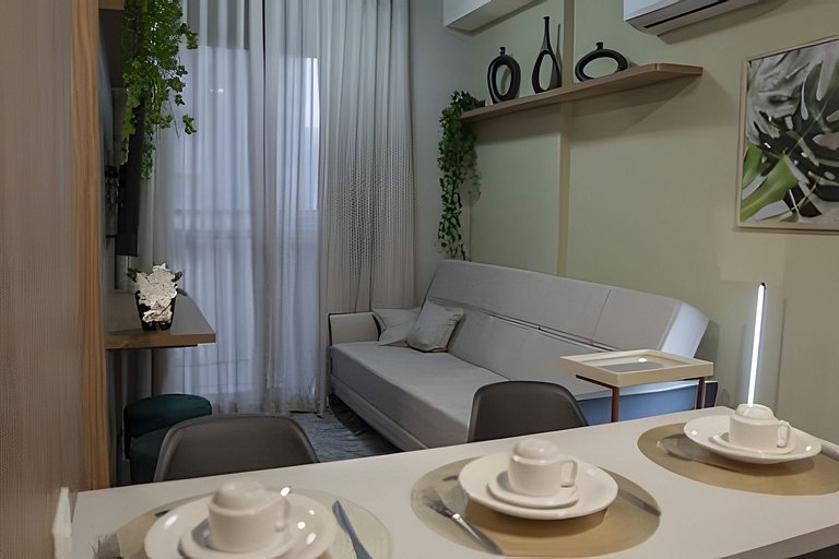 APTO 2Q Moderno Estrutura Completa com Piscina