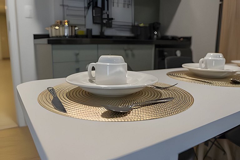 APTO 2Q Moderno Estrutura Completa com Piscina