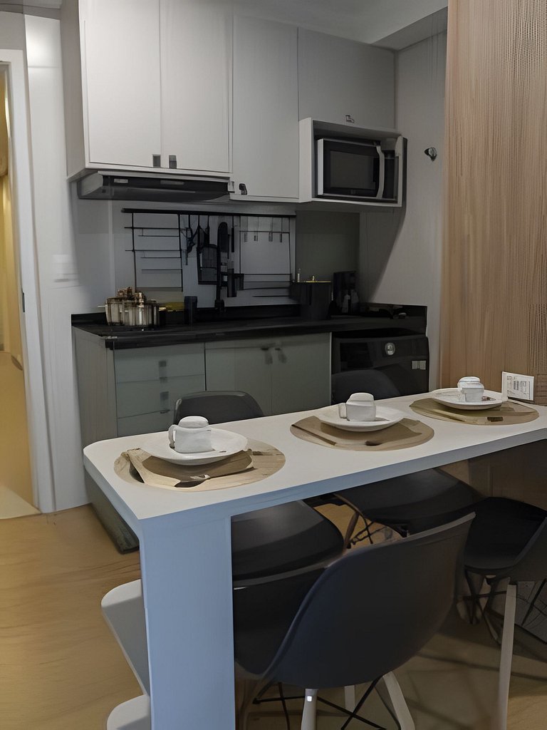 APTO 2Q Moderno Estrutura Completa com Piscina