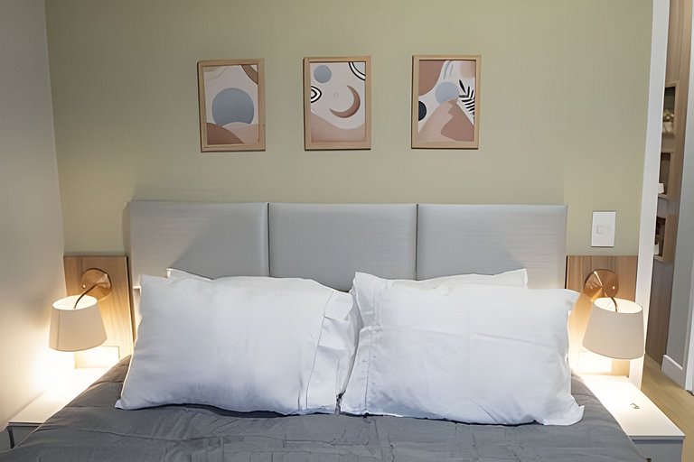 APTO 2Q Moderno Estrutura Completa com Piscina