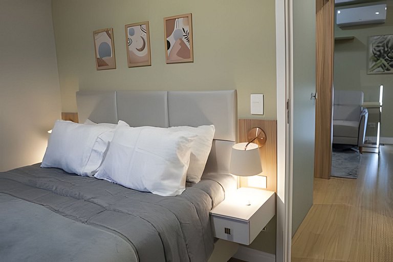 APTO 2Q Moderno Estrutura Completa com Piscina