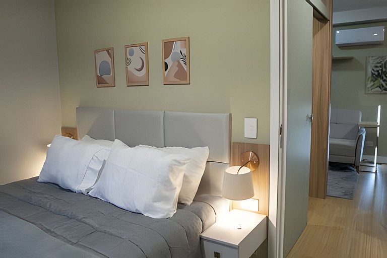 APTO 2Q Moderno Estrutura Completa com Piscina