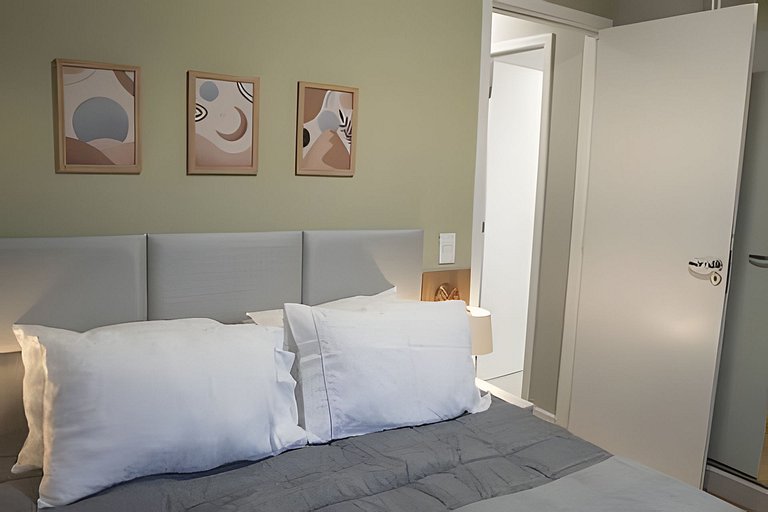 APTO 2Q Moderno Estrutura Completa com Piscina