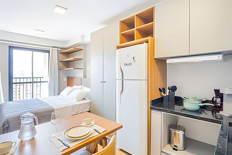 Centro | Charmoso Studio com Piscina Aquecida