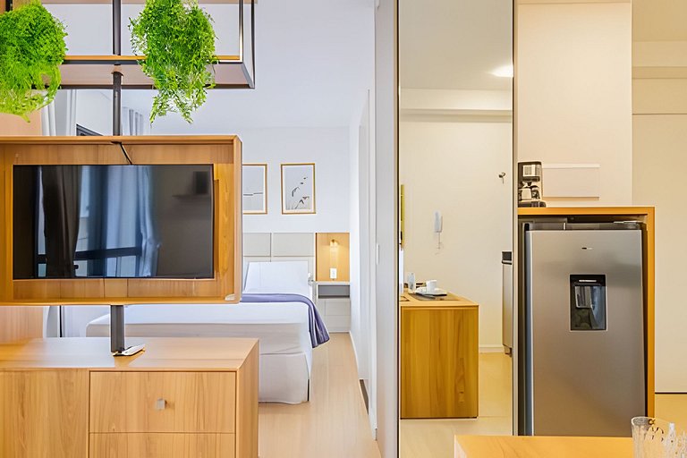 Centro | Studio novo em condomínio completo