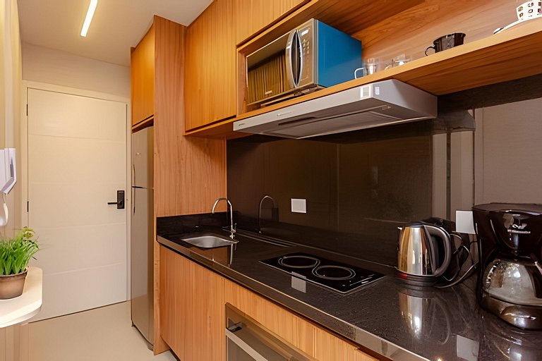 Studio Moderno com Área de Lazer Completa