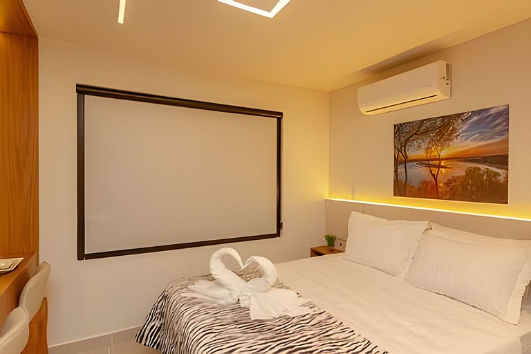 Studio Moderno com Área de Lazer Completa