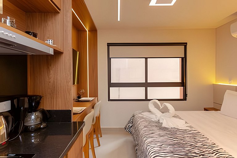 Studio Moderno com Área de Lazer Completa