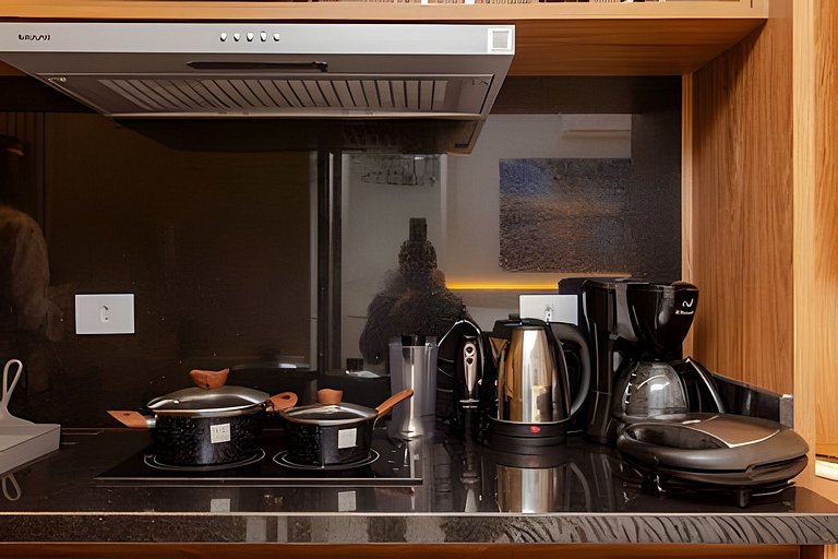 Studio Moderno com Área de Lazer Completa