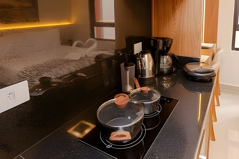 Studio Moderno com Área de Lazer Completa