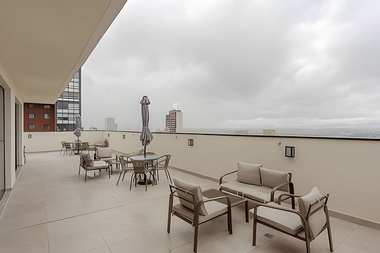 Studio Moderno com Área de Lazer Completa