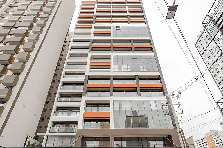 Studio Moderno com Área de Lazer Completa