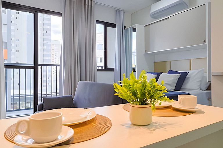 Studio Charmoso com Piscina Coberta