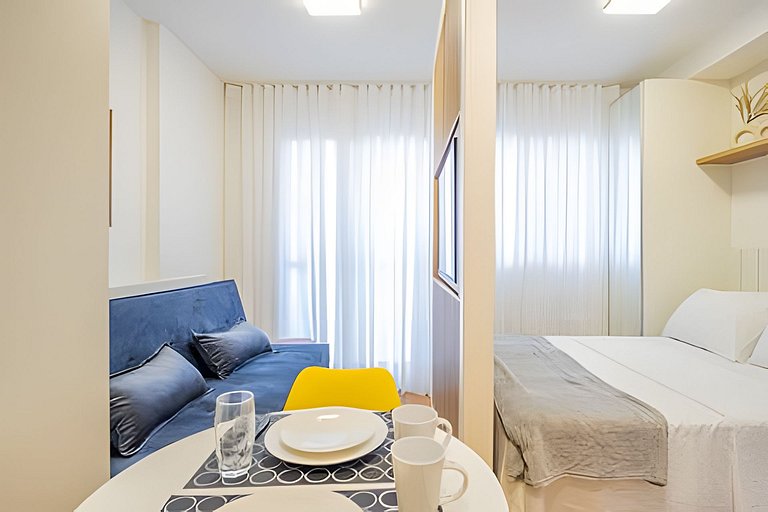 Centro | Studio novo em condomínio completo