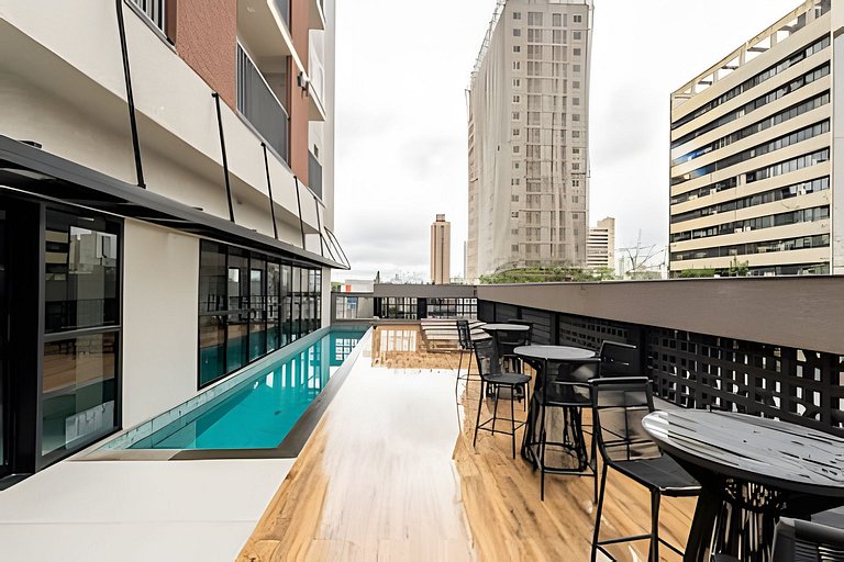 Centro | Studio novo em condomínio completo