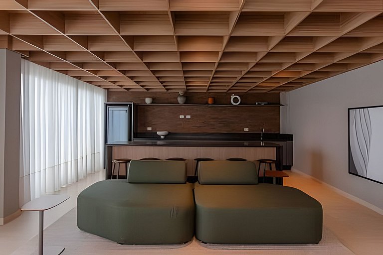 Apto novo 1 quarto c/ AC | Centro | Coworking