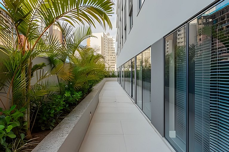 Apto novo 1 quarto c/ AC | Centro | Coworking