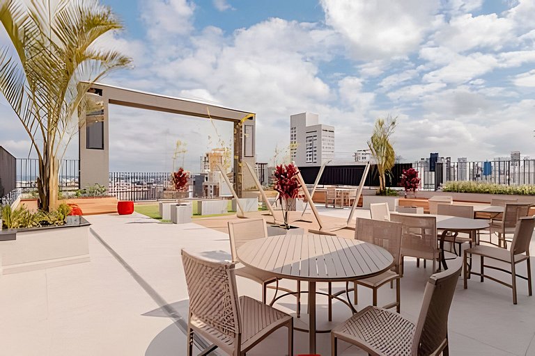 Conforto no coração de Curitiba: estúdio completo