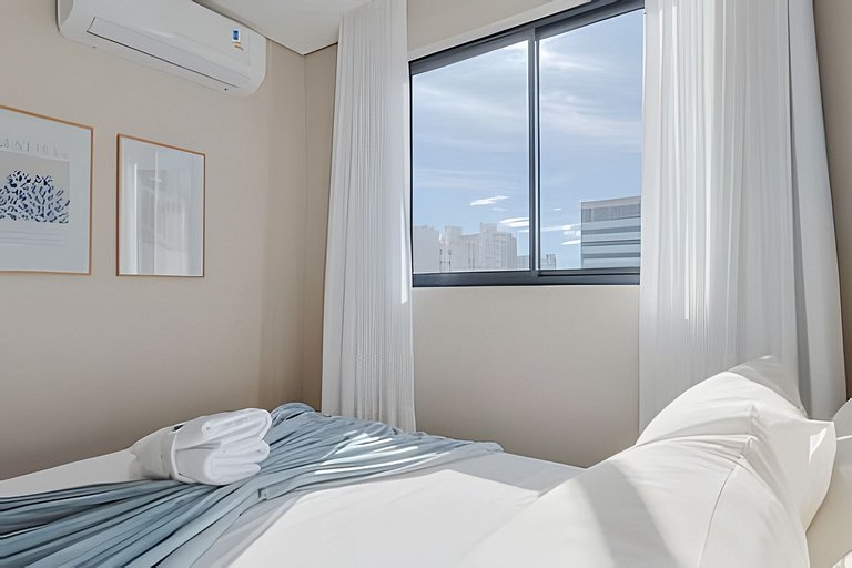 Studio elegante com estrutura premium no centro