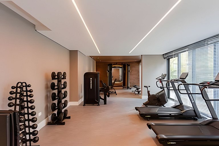 Studio elegante com estrutura premium no centro
