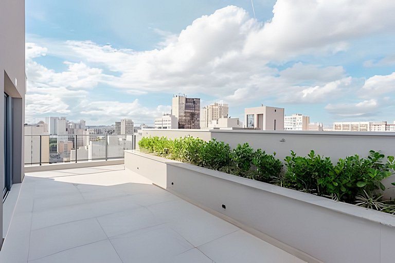 Studio elegante com estrutura premium no centro
