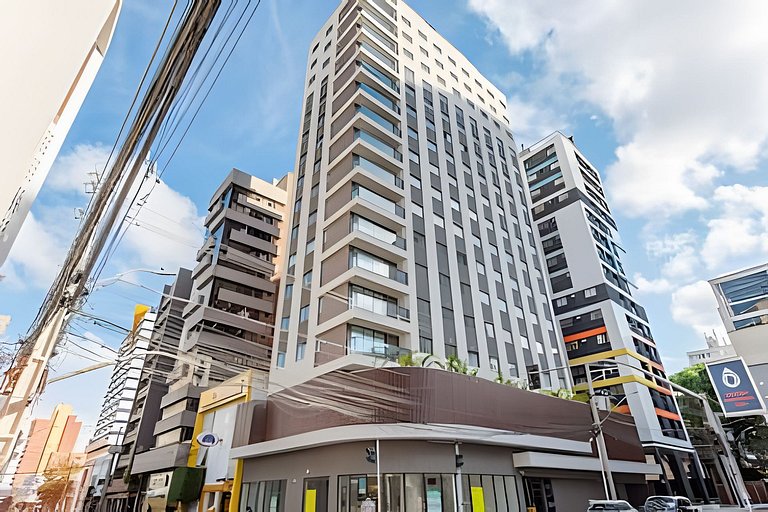 Studio elegante com estrutura premium no centro