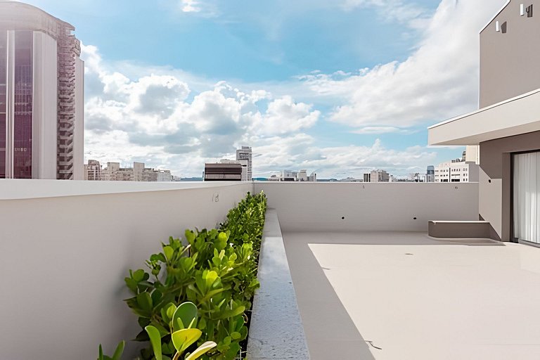 Studio elegante com estrutura premium no centro