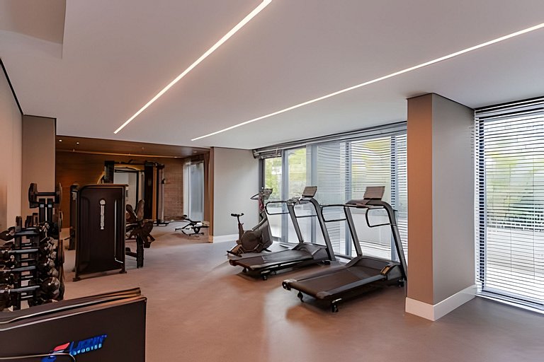 Studio elegante com estrutura premium no centro