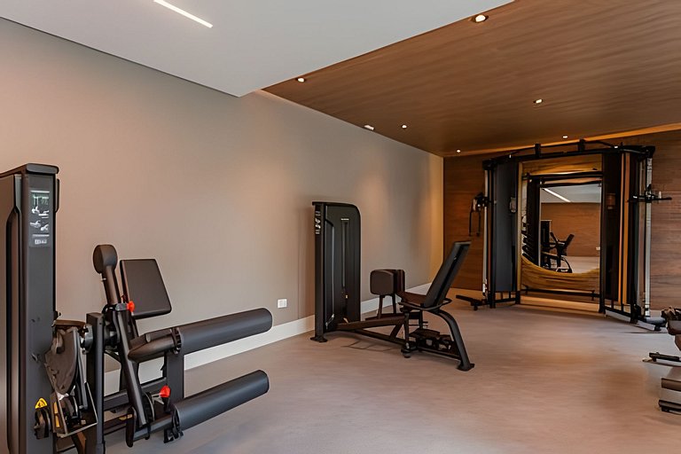 Studio elegante com estrutura premium no centro