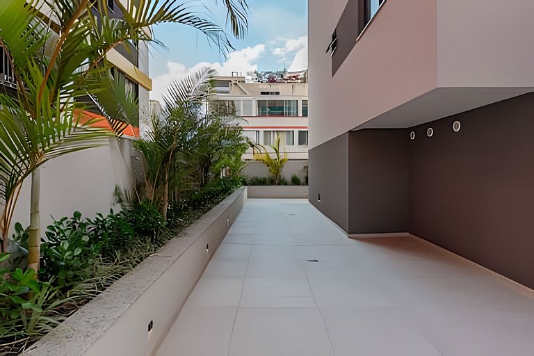 Studio elegante com estrutura premium no centro
