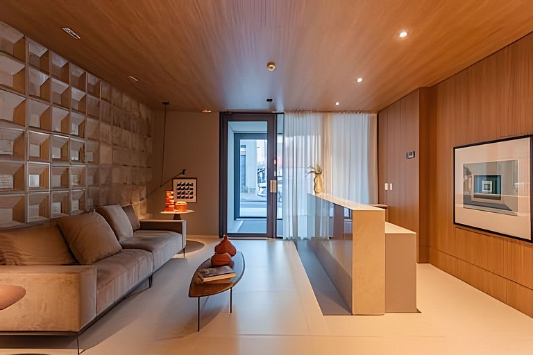 Studio elegante com estrutura premium no centro