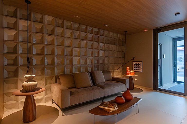 Studio elegante com estrutura premium no centro