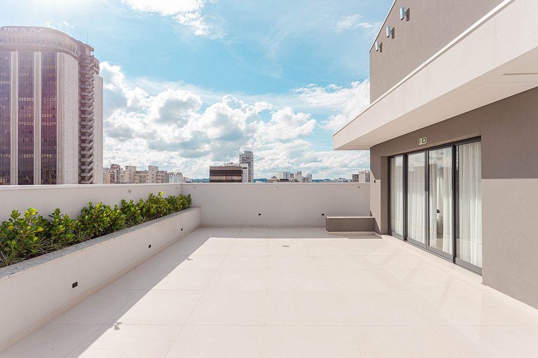 Studio elegante com estrutura premium no centro