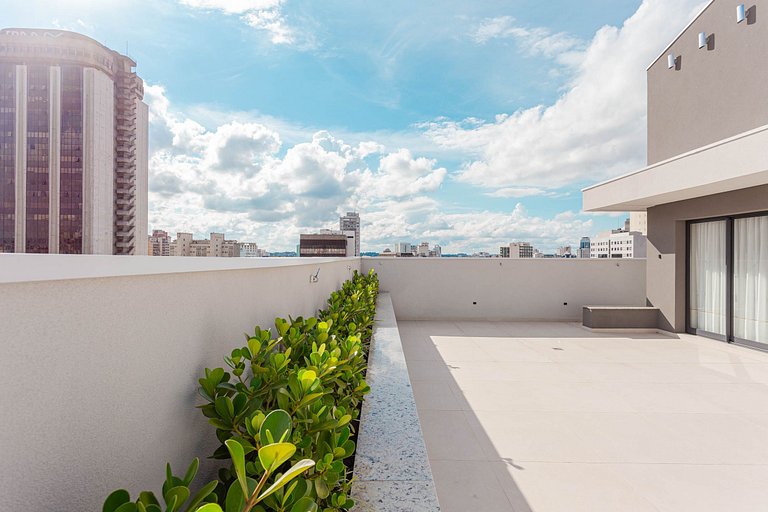 Apto novo 1 quarto c/ AC | Centro | Coworking