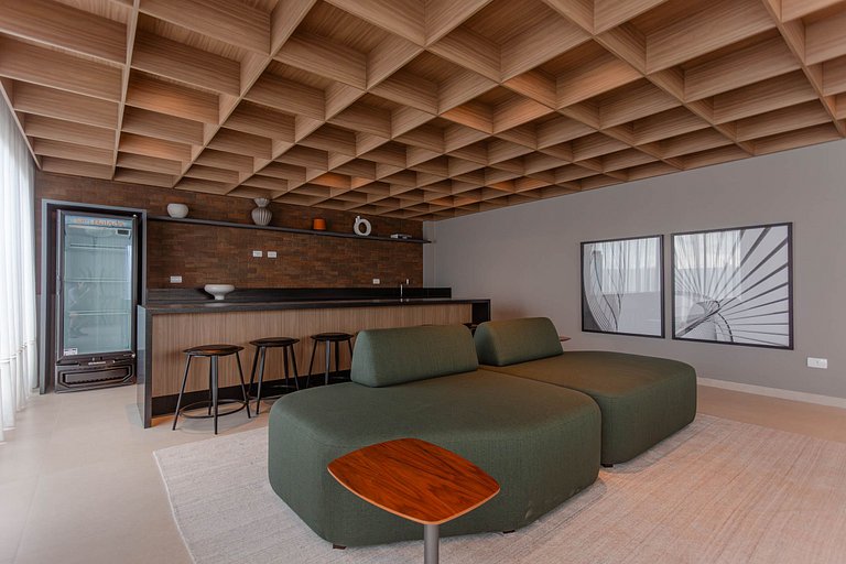 Apto novo 1 quarto c/ AC | Centro | Coworking